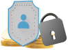 icon 3d user on shield